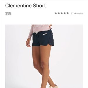 NWT Vuori Clementine shorts in Ink